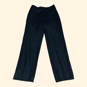 Vintage Saks Fifth Avenue SFAntastic Black Wool Wide Leg Pants Union Made 24x28